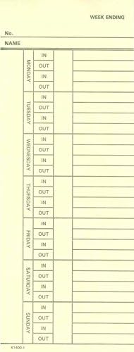 (200) Time Cards for uPunch CR1000 Time Clock, Bi-Weekly, by COMPUMATIC