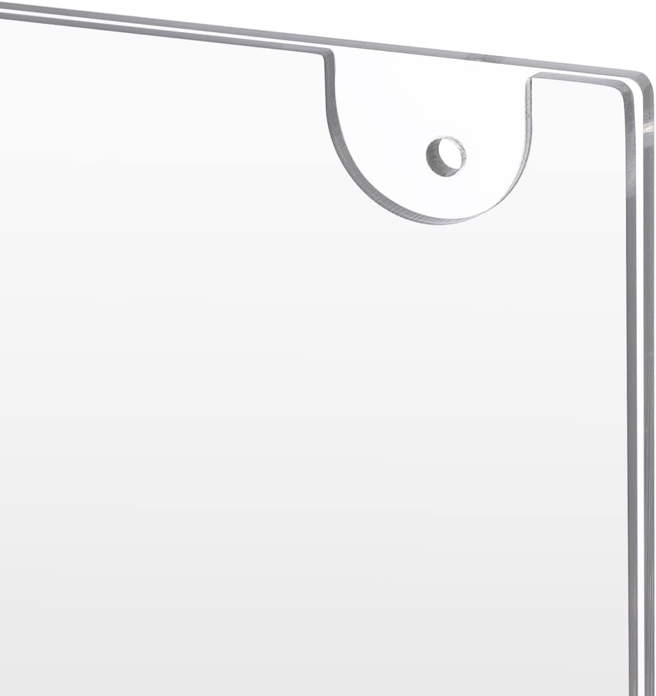 PecMuikee Acrylic Sign Holder 8.5x11, Wall Mount Acrylic Sign Holder and Plastic Paper Display Ad Frame bonus with 3M Tape and Mounting Screws for Restaurants, Office, Market, Library, Store, 20 Pcs