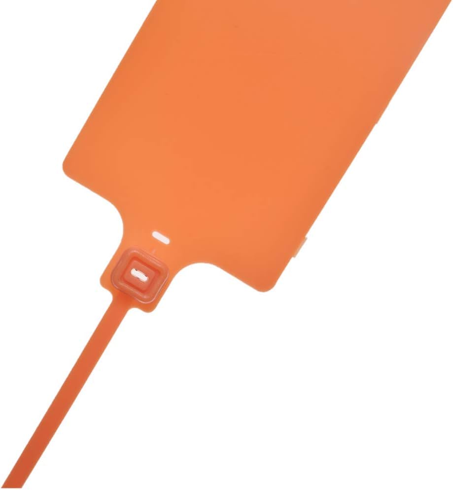 Plastic Seals Shipping Tags Logistics Use Big Sign Tie Large Label Tie, 255mm Total Length, Package of 100pcs (Orange)