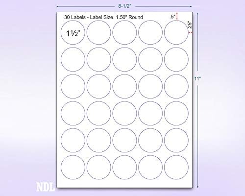 NextDayLabels - 8-1/2 x 11 Neon Color High Light Fluorescent Labels for Laser & Inkjet Printer (Orange Fluorescent, 1.5" Round - 30 Per Page | 3000 Labels)