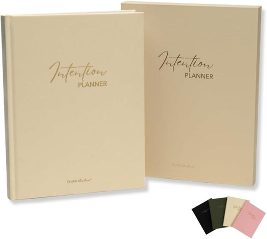 Pland Studio 90-Day Planner Journal – Undated Daily Goal Organizer in Alabaster Linen | Gratitude Journal, Habit Tracker, Vision Board, and Reflection Pages for Mindful Planning