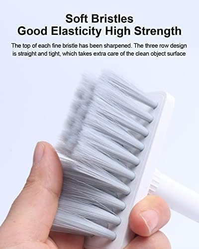 Hagibis Cleaning Soft Brush Keyboard Cleaner 5-in-1 Multi-Function Computer Cleaning Tools Kit Corner Gap Duster Keycap Puller for Bluetooth Earphones LEGO Laptop Airpods Pro Camera Lens (Grey)