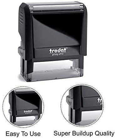 Notary Stamp Seal Ink Personalized Self Inking Stamp Custom Stamp Rubber Stamp Trodat 4913 Self Ink Notary Stamp - 7/8" x 2-3/8" Impression Area - Manufacturer Certificate Required