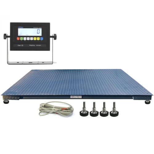 SellEton SL-6x6-10K Heavy-Duty, Industrial Floor Scale, Metal Indicator with Platform Scale (72" x 72", 10,000 lbs x 1 lb)