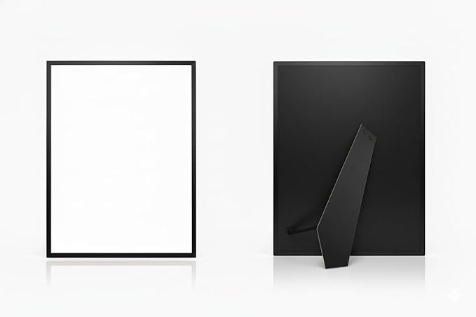 12x16 Magnetic Whiteboard with Stand – Includes Weekly & Monthly Planner Sheets – Desktop Dry Erase Board with Black Frame, 3 Markers, Eraser, Magnets & Wall Mount Kit