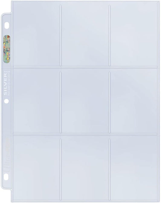 Ultra Pro 9-Pocket Silver Series Page Protector for Standard Size Cards (50ct)