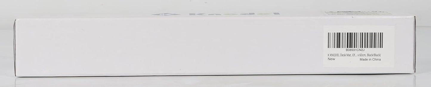 K KNODEL Desk Mat, Blotter, Dual-Sided Office Desk Pad, Waterproof Desk Mat for Desktop, Desk Blotters, PVC Leather Pad Protector (Black, 23.6" x 13.8")