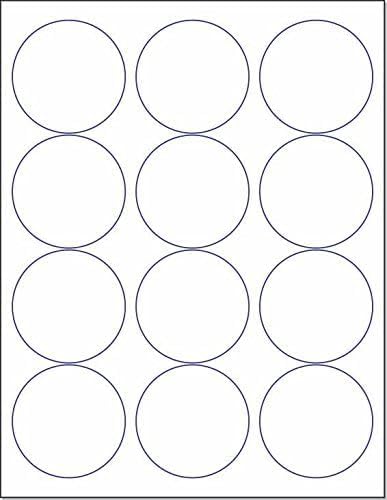 NextDayLabels 2.5 Inch Round Stickers - Matte White Blank Laser/Inkjet Printer Labels - Circle Stickers (500 Sheets, 6000 Labels)