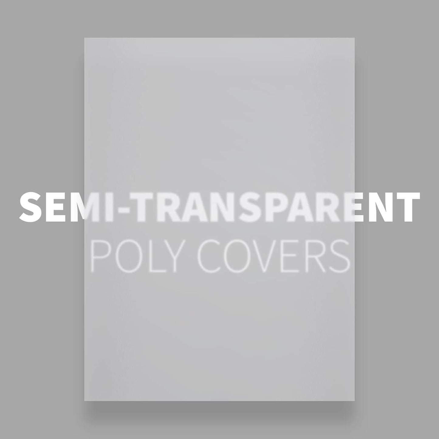 Binditek 50 Pack 20 Mil Frosted Polycover, Semi-Transparent Binding Covers, 8-1/2 x 11 Inches, Lightly Textured Sand Finish, Square Corners, Unpunched