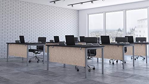 OBEX Modesty Desk PET Privacy Screen Acoustic Sound Absorbing Panel Ideal for Reception, Student Table or Office Cubicles Workstations, 12" x 48", Sand