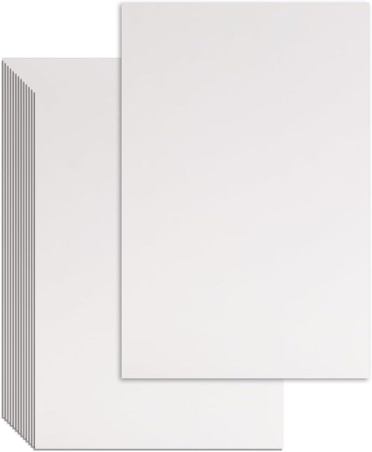 25 Pcs Book Board, Binder Board, Cover Board, Heavy Duty Chipboard for Book Binding, DIY Cardboard (White, 10 x 12.5 Inch 80PT)