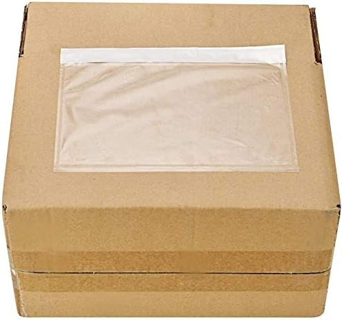 7.5" x 5.5" Clear Plastic Adhesive Packing List Mailing/Shipping Envelope Pouch (200 Pack)