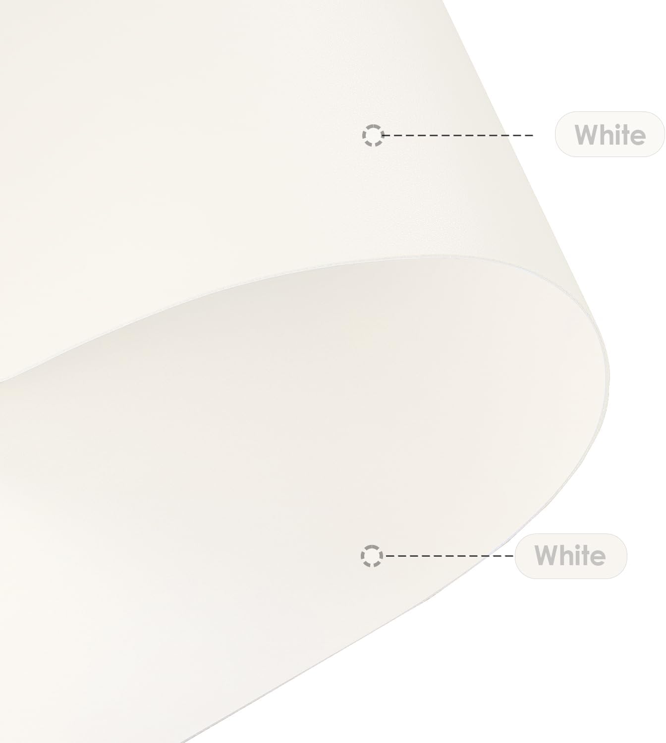 Leather Desk Mat,1.8mm Thick,15.75x63 Inch Desk Cover,Desk Protector Mat,Dresser Cover Top,Desktop Cover,Dresser Cover Top for Bedroom,Table Protector Mat(White+White,15.75x63)