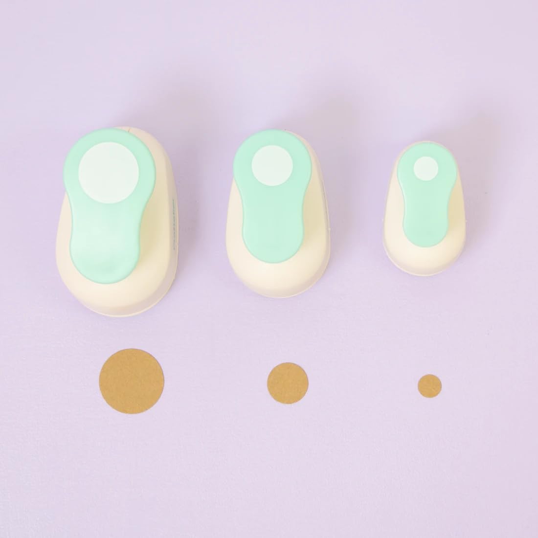 Craftelier - Paper Punch Set | 3/8", 5/8" & 1" Shape Hole Puncher for Paper Crafts | Round Hole Punch to Create Scrapbooks, DIY Cards & Journals | Craft Punch Set for Cardstock.