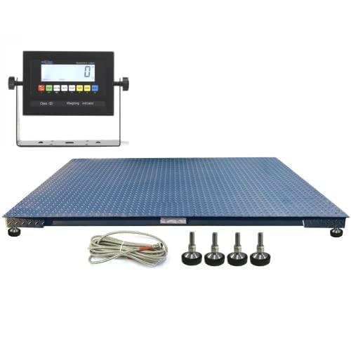 SellEton SL-7x7-1K Heavy-Duty, Industrial Floor Scale, Metal Indicator with Platform Scale (84" x 84", 1000 lbs x 0.2 lb)