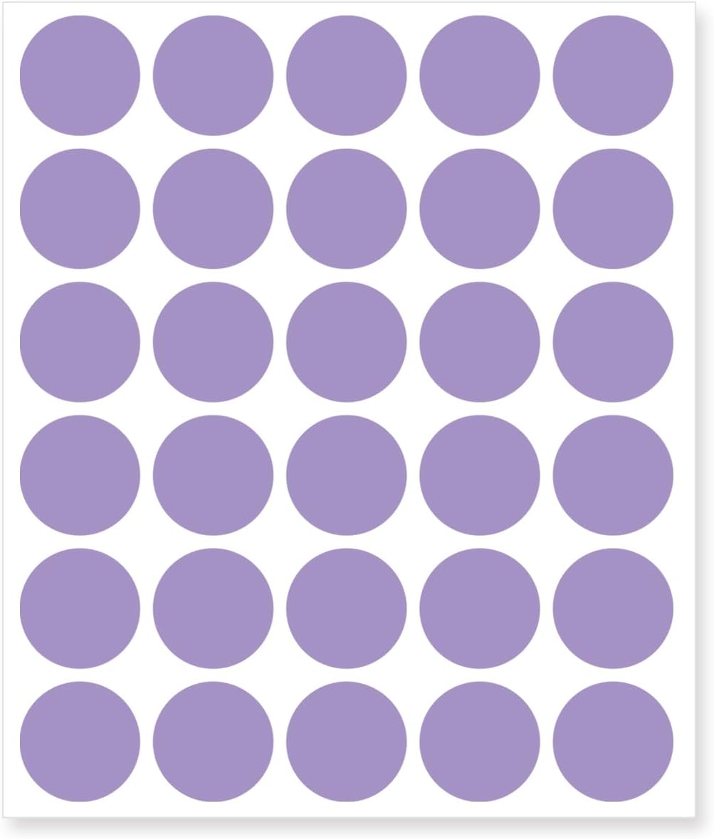 0.75 Inch Removable Color Code Dot Sticker Round Labels,Garage Sale Stickers Price Tags Label Blank Yard Sale Circle Dot Stickers(1050 Pack,Purple)