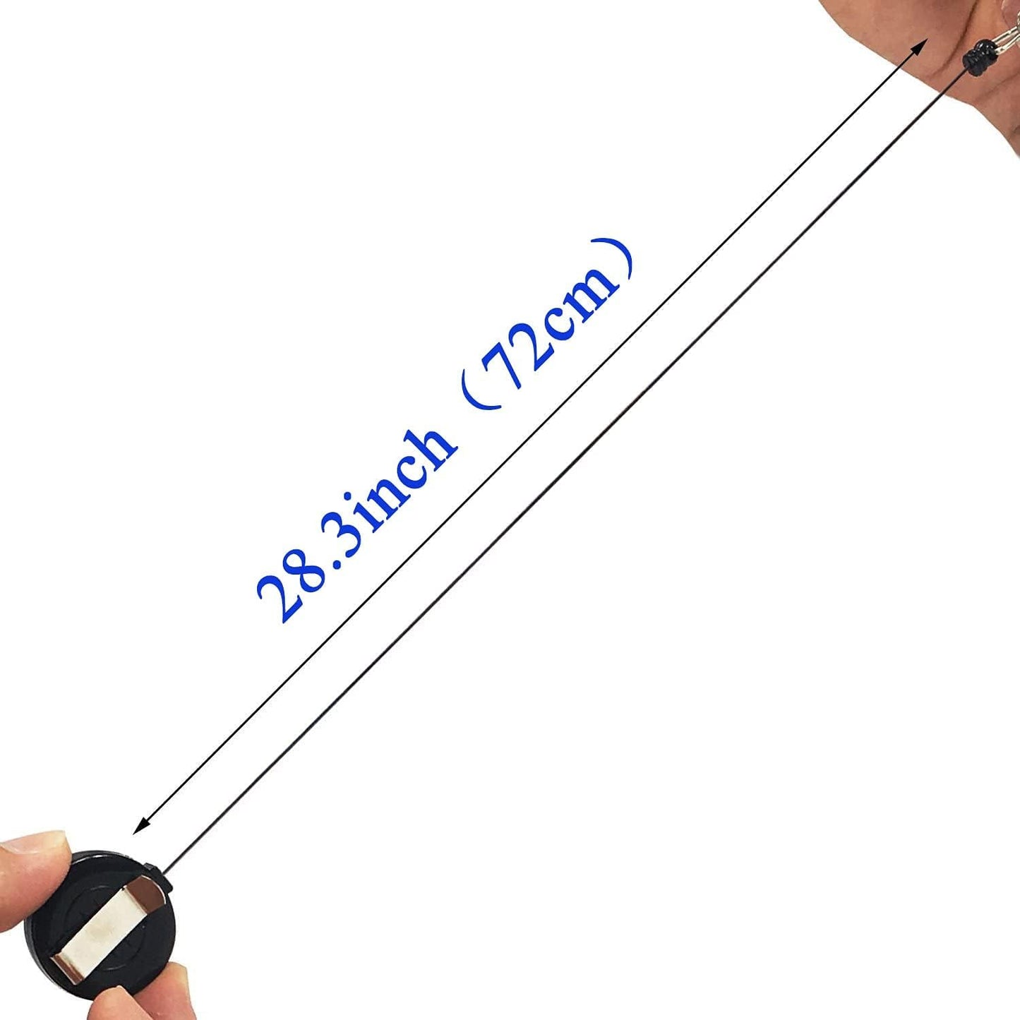 JANYUN 30 Pcs Black Retractable Badge Reels Holders Reels Clip for ID Badge Holders for School Office Supplies