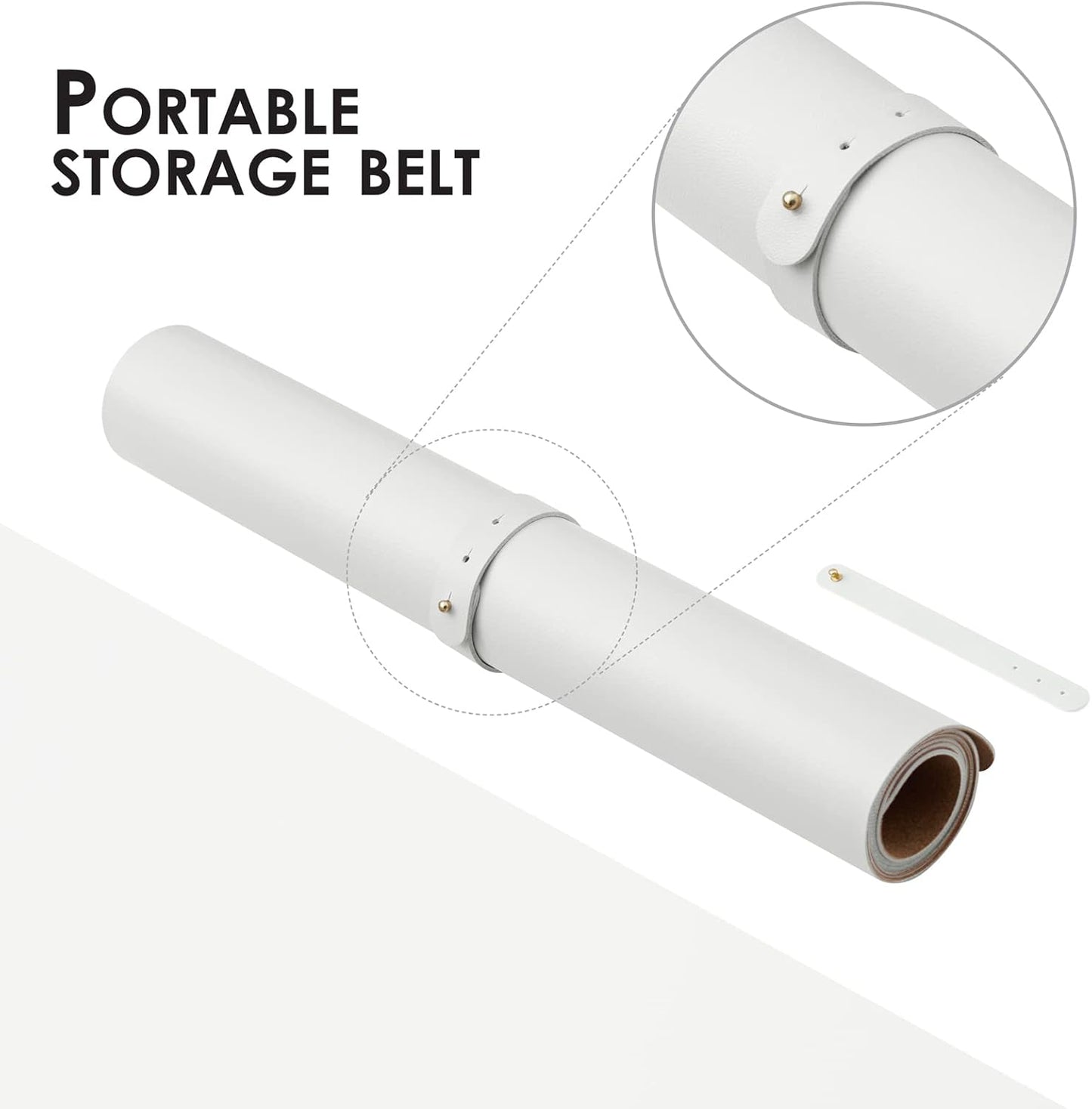 Cork Desk Mat - Dual-Sided Desk Pad for Office and Home - Desk Organization and Accessories - Ideal for Large Mouse Pad and Desk Mats on Top of Desks(White,27.6"x 13.8")