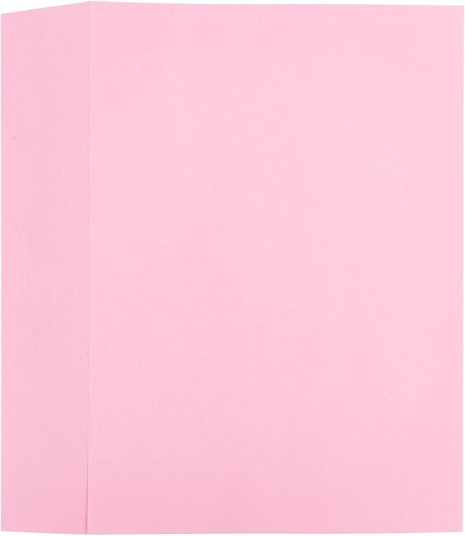 M&G 100 Sheets Pink Copy Printing Paper, 8.3 X 11.7 inch Colored Printer Papers, Pink Construction Paper for Card Making Scrapbooking School Office Party DIY Craft