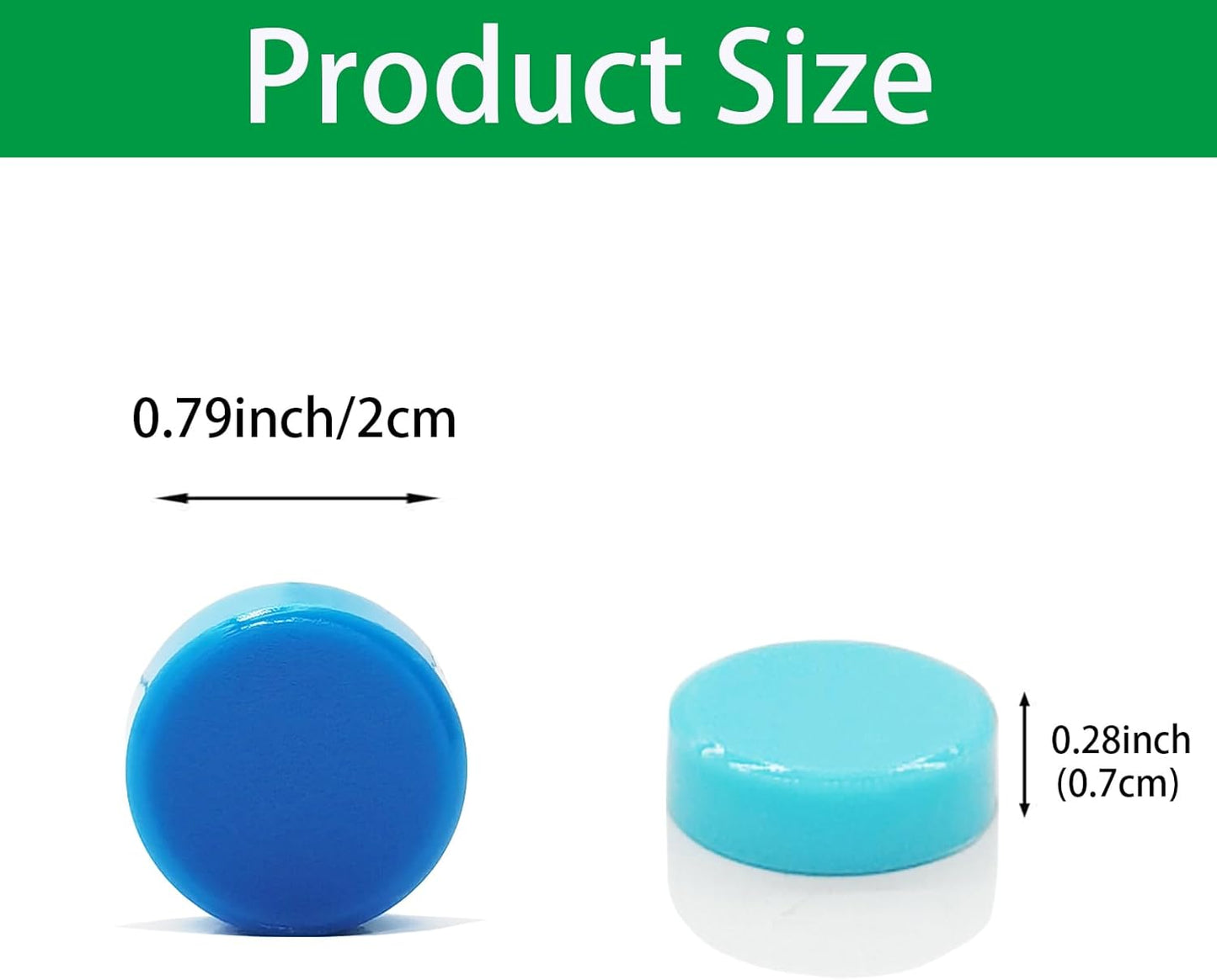 ZDZBLX Fridge Magnets 30 PCS, Strong Refrigerator Magnets for Whiteboard, Heavy Duty Small Round Magnets, Mini Decorative Cute Magnet for Fridge, Locker, Map, Kitchen, School, Office, Classroom (Blue)