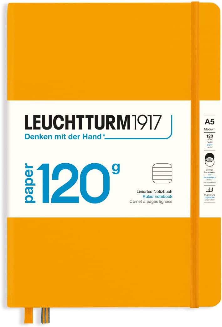 LEUCHTTURM1917 - 120G Special Edition - Medium A5 Ruled Hardcover Notebook (Rising Sun) - 203 Numbered Pages with 120gsm Paper
