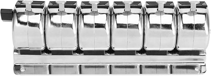 0 to 9999 Manual Tally Counter Metal Mechanical Counter 4Digit Conjoined 6 Units Pitch Click Counter