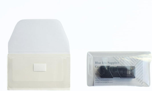 Business Card Pocket - Flash Drive Pocket - Self Adhesive - Open Long - Resealable Flap - BIS10130 (100-Pack), Clear
