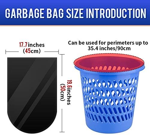 SWIHELP Trash Bags, 4 Gallon / 15 Liters Small Garbage Bags for Office, Kitchen,Bedroom Waste Bin,Colorful Portable Strong Rubbish Bags,Wastebasket Bags 240 Counts