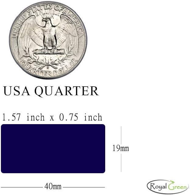 Royal Green Rectangular Color Coding Sticker Roll - Write On Labels for Folders & Organizing, 1.57" x 0.75" Stickers to Write On Name Tags for Office Supplies & Organization, 500-Pack (Red Velvet).