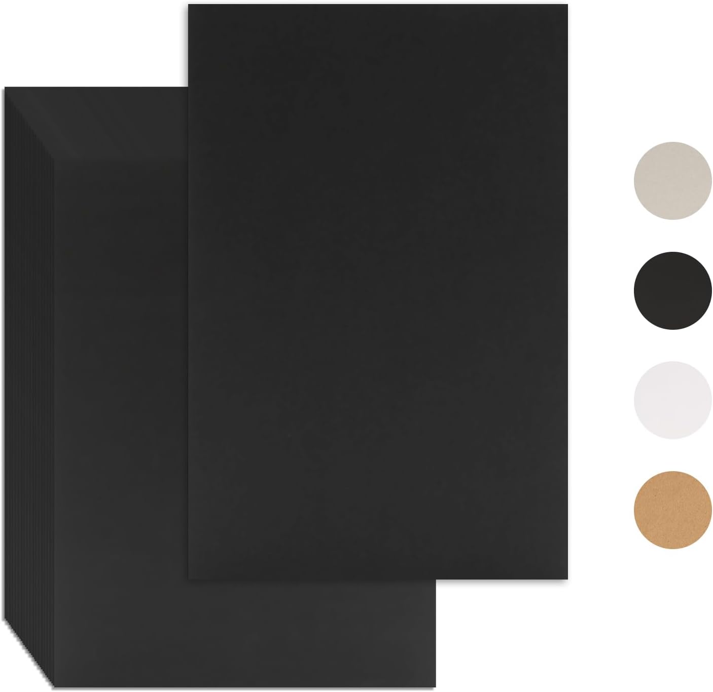 25 Pcs Book Board, Binder Board, Cover Board, Heavy Duty Chipboard for Book Binding, DIY Cardboard (Black, 5 x 7 Inch 80PT)