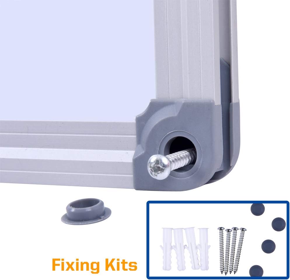 2 Pack 40" x 30" Magnetic Dry Erase Board with Removable Marker Tray| Commercial Quality Wall-Mounted Aluminum Message Presentation White Board for Office, Students & Teachers