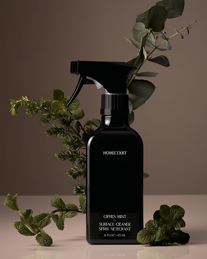 Homecourt All-Purpose Surface Cleaner Spray, Lifts Away Dirt, Smudges & Grease, For Bathroom, Kitchen & more, Clean Formula, Cipres Mint, 16 fl oz