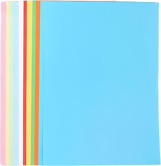 M&G 100 Sheets Colored Copy Printing Paper Assorted Colors, 8.3 X 11.7 in Construction Paper for Card Making Scrapbooking Kids School Office DIY Craft