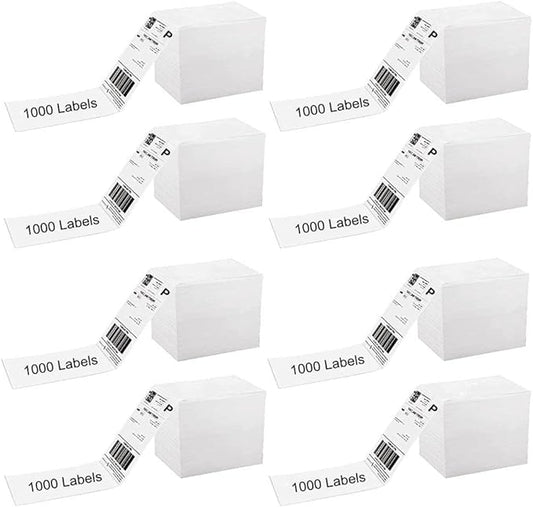 4x6 Thermal Labels, 8000 Shipping Labels with Perforated Line, Commercial Grade Thermal Shipping Label Paper
