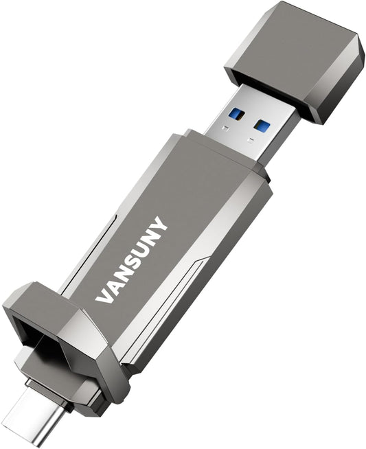 Vansuny 512GB Portable External SSD - USB 3.2 Gen 2 Dual A + C Solid State Drive Up to 1000MB/s for Android Phone, Tablet, Laptop, MacBook, PC