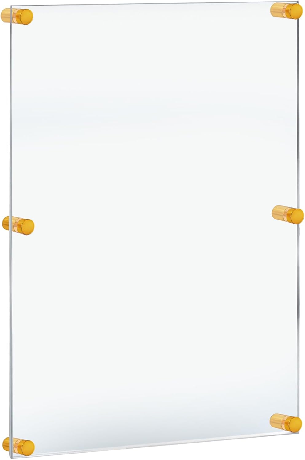 Azar Displays 105540-GLD Acrylic Floating Double Panel Wall Frame,30" x 40" Graphic Size, Overall Frame Size: 34" x 44", Gold
