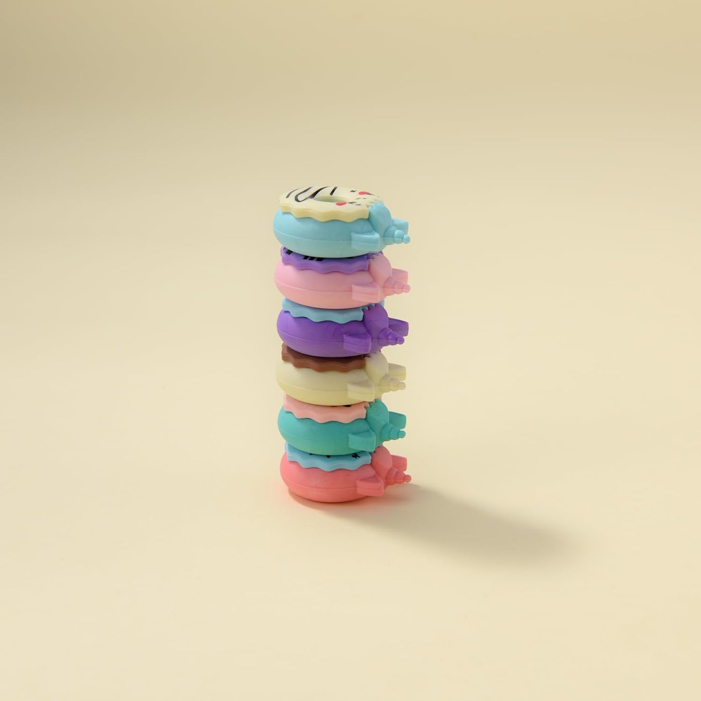 24 Pack 3D Donut Erasers for Kids, Boys and Girls - Fun Take Apart School Supplies, Prize Gifts, Party Favors