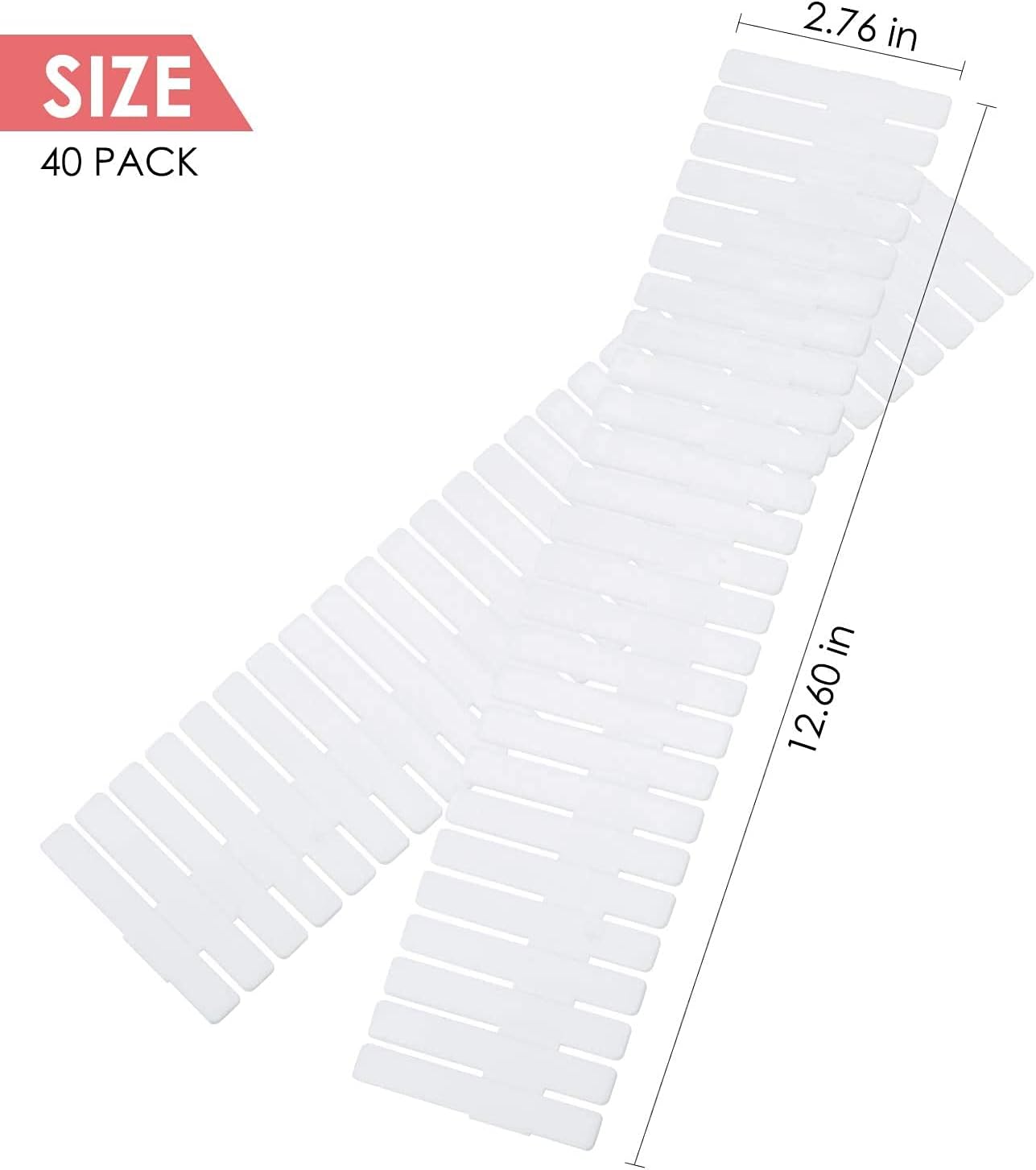 8Pcs Drawer Dividers, Adjustable Drawer Organizer for Socks, Underwear, Makeup, Can Help Tidy Kitchen, Bedroom, Dresser White