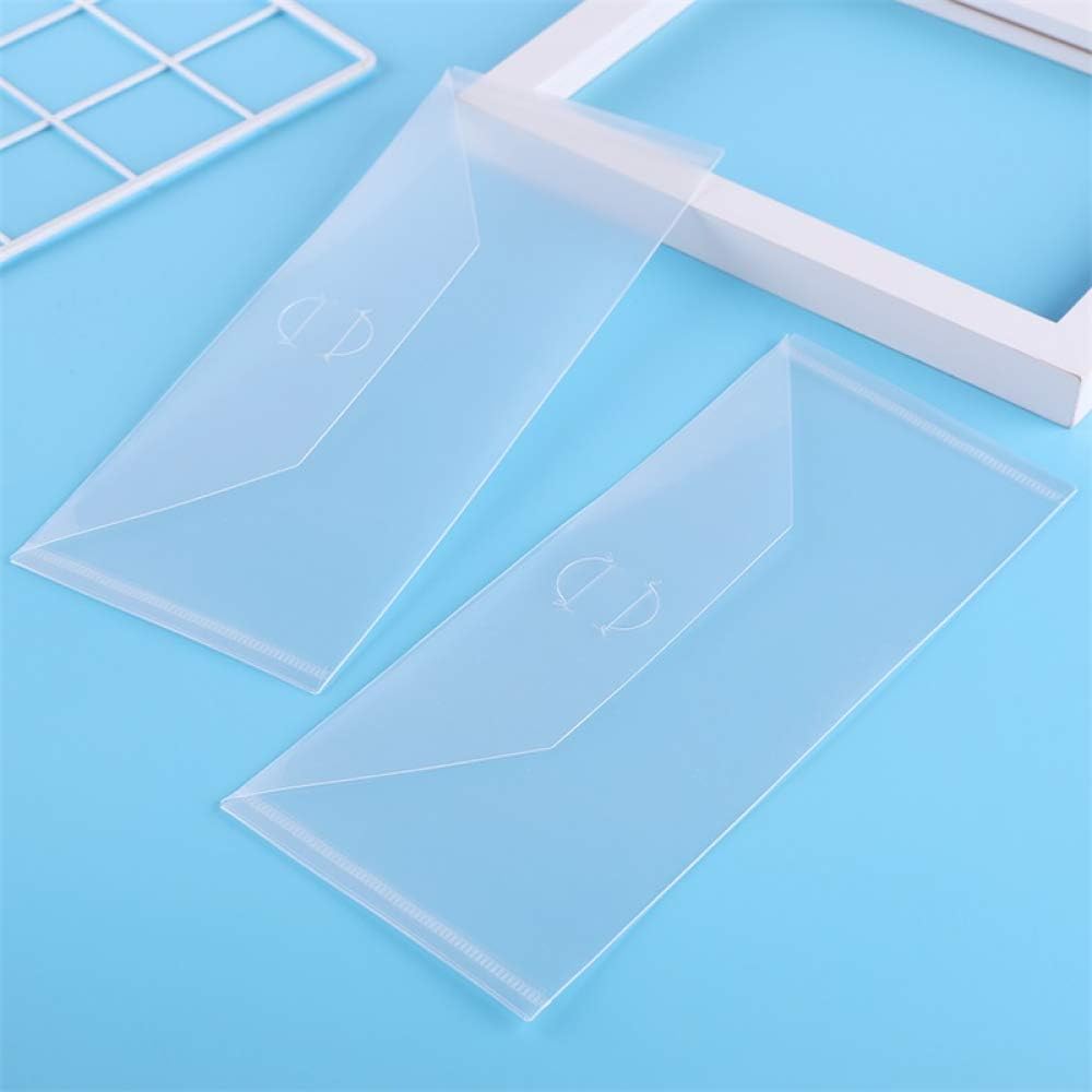 10PCS 9.9"x5.9"& 10PCS 9.4x3.9 Large Dies & Stamp Storage Pockets Resealable Clear Plastic Seal Bags Envelope Storage Case for Cutting Dies Stencil Album Photo Paper Card Colletcion Scrapbooking Tool