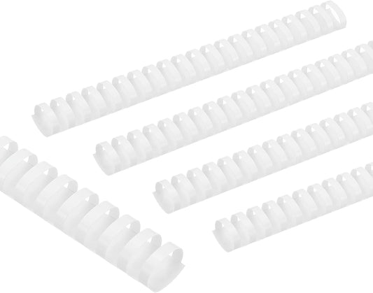 PATIKIL 28mm (1-1/8") Plastic Binding Combs, 10 Pcs 21 Rings Comb Binding Spines 240 Sheet Capacity Letter Size for Binding Paper Sheets Notebook Calendar Picture Album, White