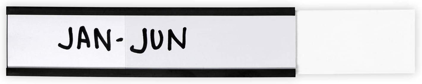 SmartSign Magnetic 'C' Channel Label Holders for Metal Racks and Shelves | 1" x 4" Pack of 25