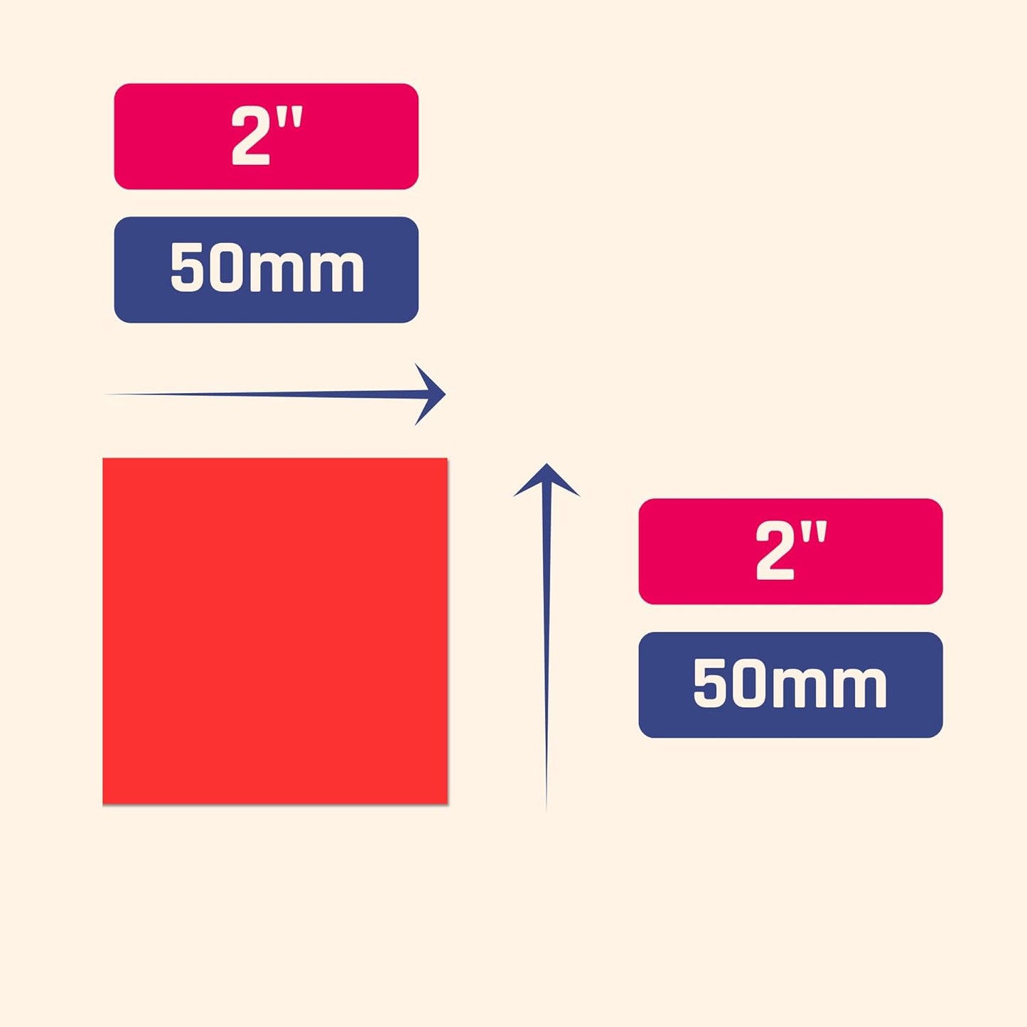 500 Pieces, 2 x 2 inch - Colored Labels Stickers, Packing Moving Labels for Boxes Color Coded - 10 Colors