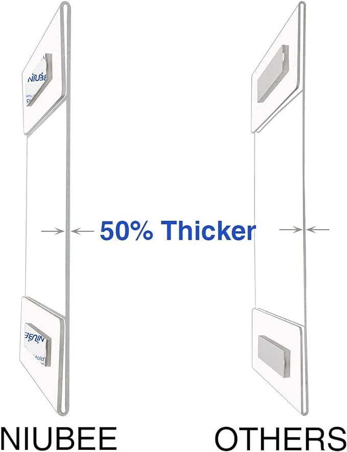 Niubee 6 Pack Acrylic Sign Holder 11 x 17 inches Wall Mount Sign Holders Clear Acrylic Frame with Double Sided Tape Clear Poster Frames Plastic Sign Holder for Office, Home, Restaurant, Vertical