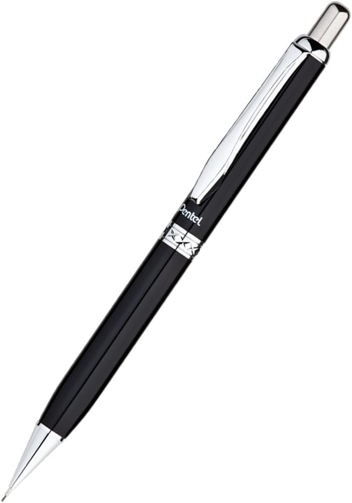 Pentel Libretto Roller Gel Pen and Pencil Set with Gift Box, Pen 0.7mm and Pencil 0.5mm, Black Barrels (K6A8A-A)