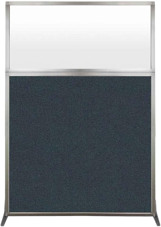 Versare Hush Screen Portable Room Divider | Workstation Wall Divider | Freestanding Privacy Hush Panels | Frosted Windows | Fabric Office Divider Screen | Great for Room Separation