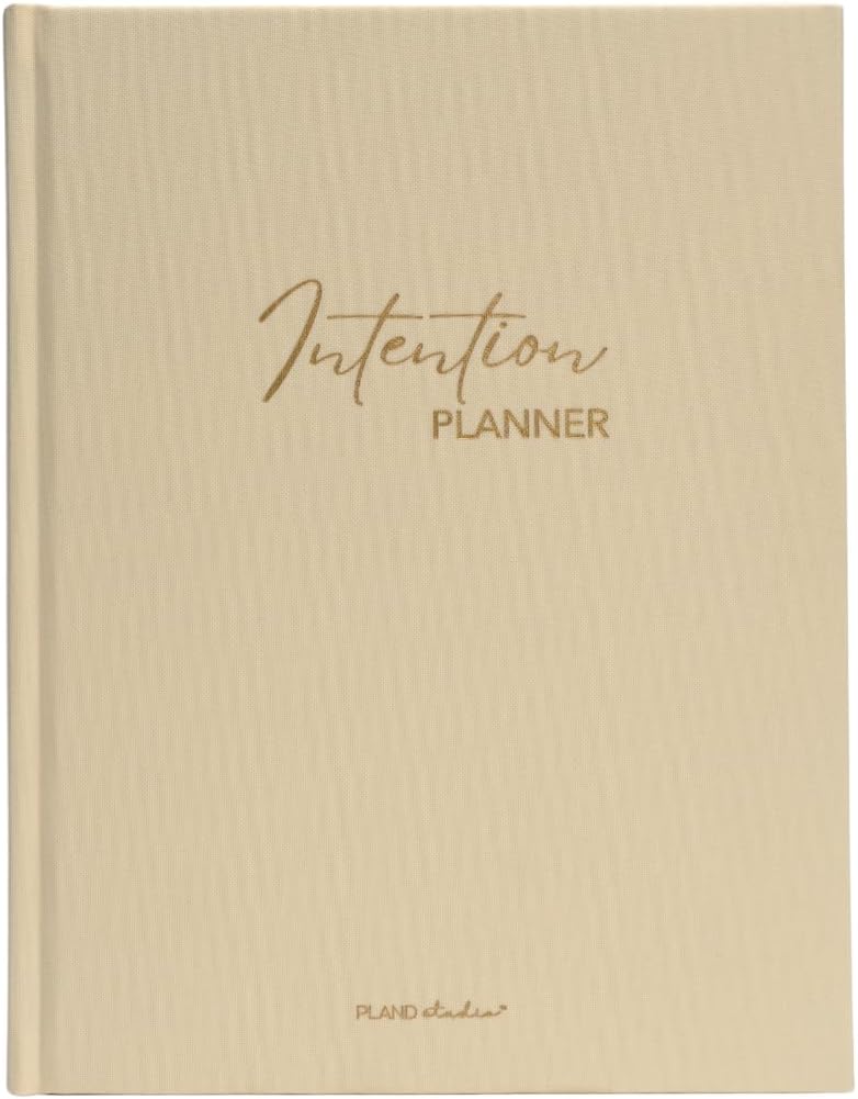 Pland Studio 90-Day Planner Journal – Undated Daily Goal Organizer in Alabaster Linen | Gratitude Journal, Habit Tracker, Vision Board, and Reflection Pages for Mindful Planning