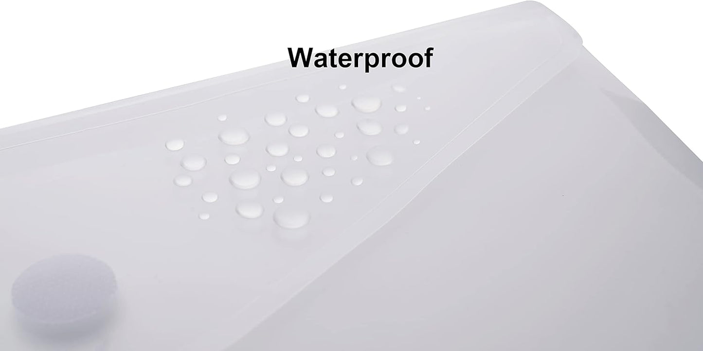 8.5 x 11 Clear Letter Sized Plastic Envelopes Document File Storage Holder 20 Pack Hook Loop Closure