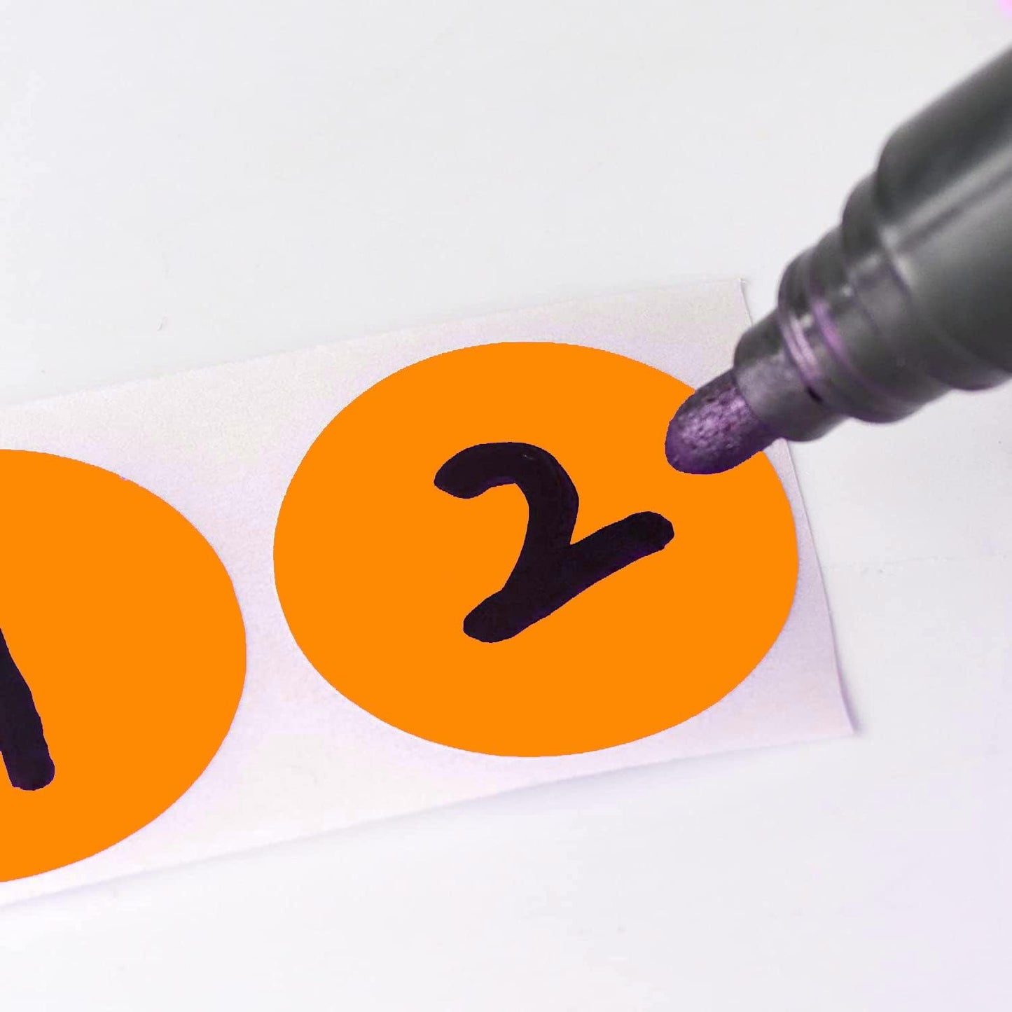 SHYGO® 1“ Orange Circle Dot Stickers Color Coding Labels, 1000PCS 2 Rolls