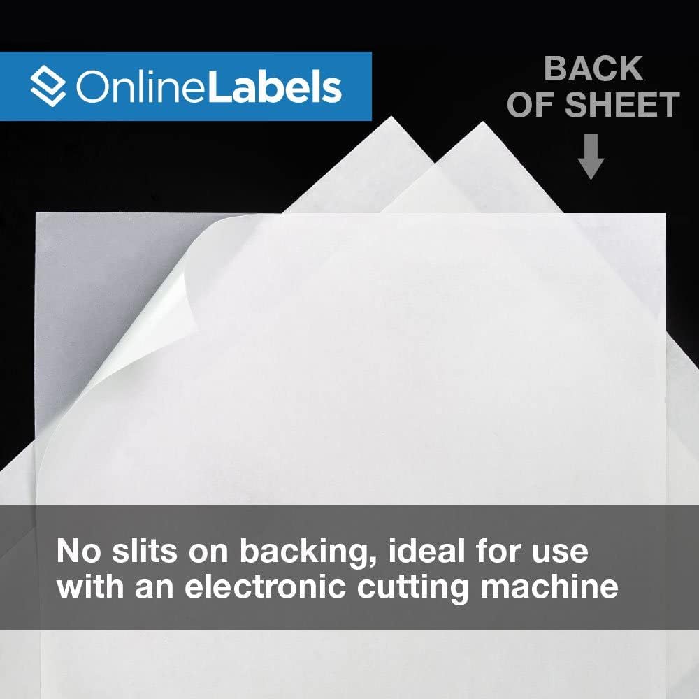 8.5 x 11 Clear Frosted Matte Sticker Paper (Inkjet Printers Only) - 250 Sheets - Full Sheet Labels - OnlineLabels