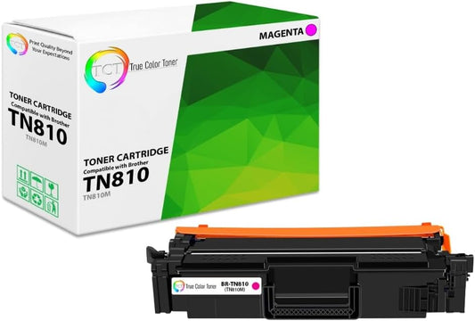 TCT TN810 Magenta Toner Cartridge - Compatible Replacement for Brother TN810 TN-810 Magenta Works with Brother HL‐L9410CDN L9430CDN EX470W MFC‐L9610CDN L9630CDN Printers (6,500 Pages)